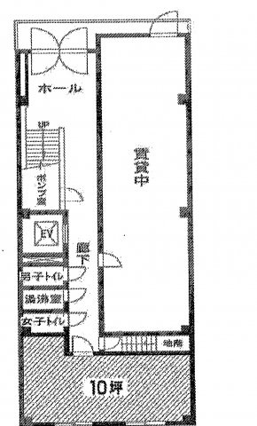 中央区京橋２丁目の事務所の間取り