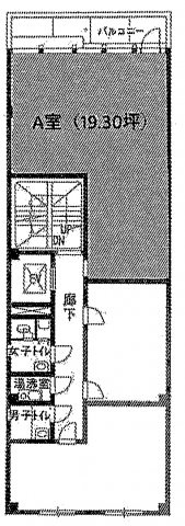 中央区京橋２丁目の事務所の間取り
