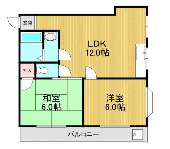 グランスカイマンションの間取り