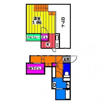 【間取り】 | ＣＢヴィレッタ竹下駅南 | ＣＢヴィレッタ竹下駅南の間取り