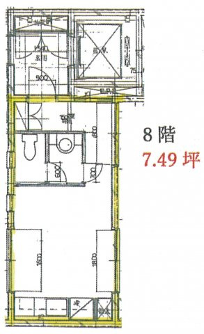 新宿区高田馬場１丁目の事務所の間取り