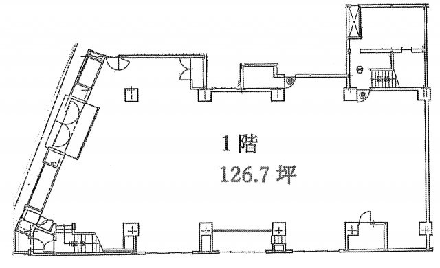 新宿区高田馬場２丁目の店舗一部の間取り