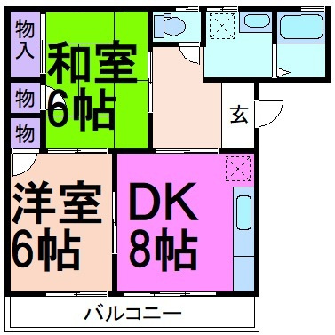 ハイツ花梨の間取り
