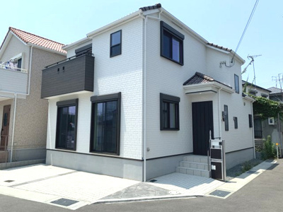 【外観】 | 神戸市須磨区須磨寺町1丁目新築戸建 | 東南角地！！日当り通風良好♪駐車スペース1台分ございます♪宅配ボックス完備♪