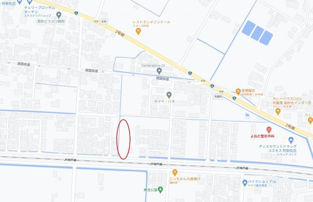 【地図】 | 高砂市阿弥陀町北池（全5区画）土地　1号地 | 阿弥陀小学校、鹿島中学校