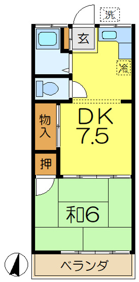 【間取り】 | 第2コーポ気賀澤