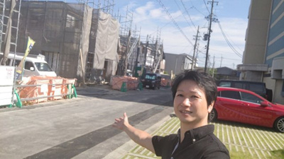 【前面道路含む現地写真】 | 守山区新守山20-1期　5号棟【仲介手数料無料】瀬古小学校・守山西中学校｜新築一戸建て | 10/5撮影
守山区の不動産売買の事ならマックスバリュで住まい相談エムワイホームにお任せください。