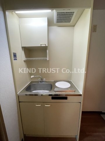 大阪市北区中津３丁目の賃貸マンションのキッチン|コンパクトなキッチンで掃除もラクラク