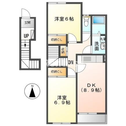 ハイツ樹々Ⅰの間取り|間取図