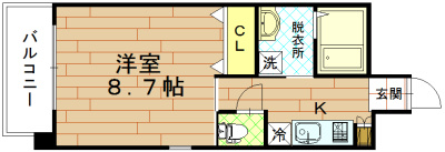 サンクチュアリ四条高倉の間取り