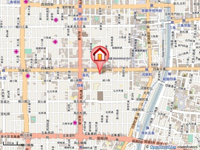 サンクチュアリ四条高倉の地図