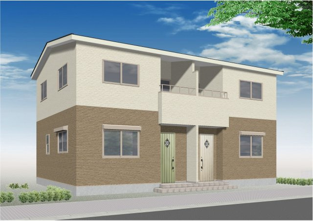 春日部市中央２丁目のテラスの外観パース