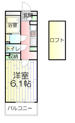 足立区千住龍田町の賃貸マンションの間取り