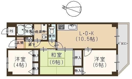 エクセレント今寺の間取り