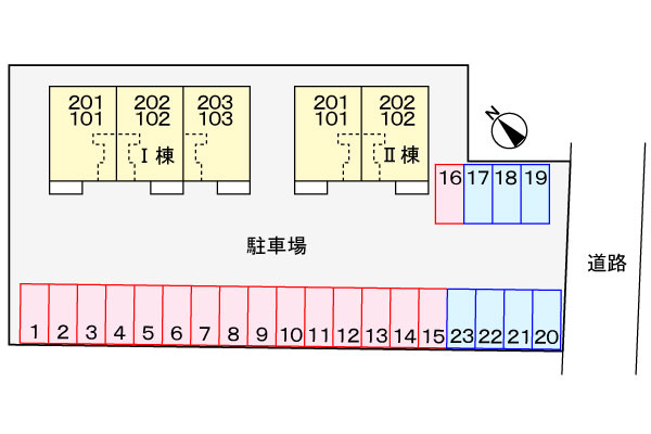 コッティ楠Ⅰの区画図