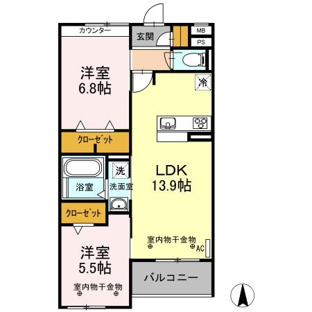 ディアコート国府宮の間取り