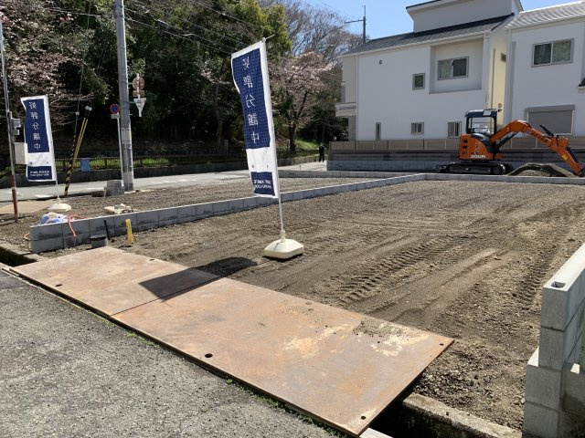 利倉西　3号地の前面道路含む現地写真|1号地付近