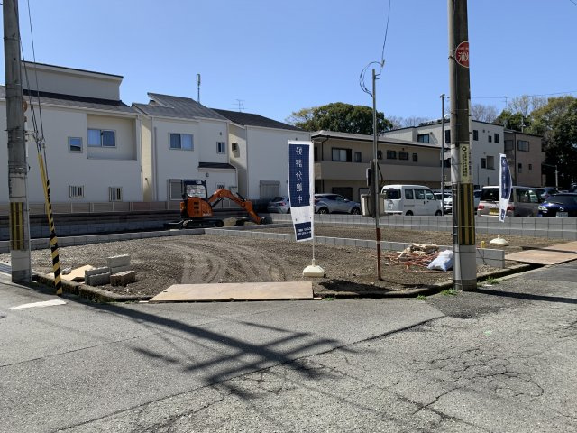 利倉西　3号地の前面道路含む現地写真|全体、2号地付近から