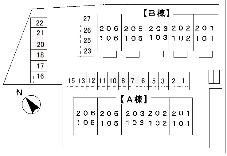 コーポ幸Ｂの区画図