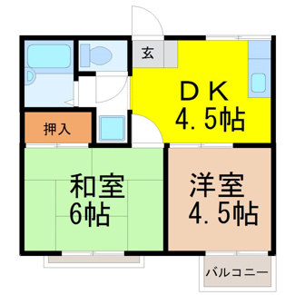 【間取り】 | コーポ岩津