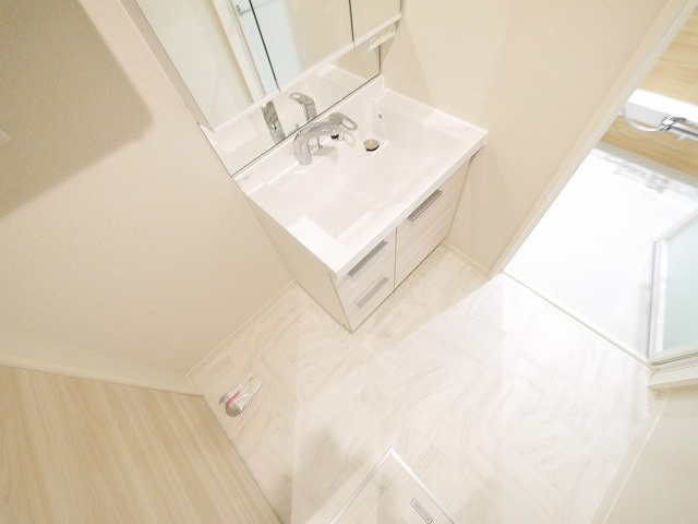 サンライズヒルの洗面所|コンパクトで使いやすい洗面所