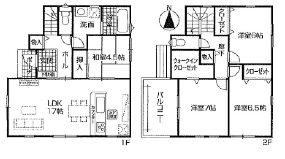第2北区如意 全3棟　1号棟＜仲介手数料無料＞如意小・楠中　新築一戸建て