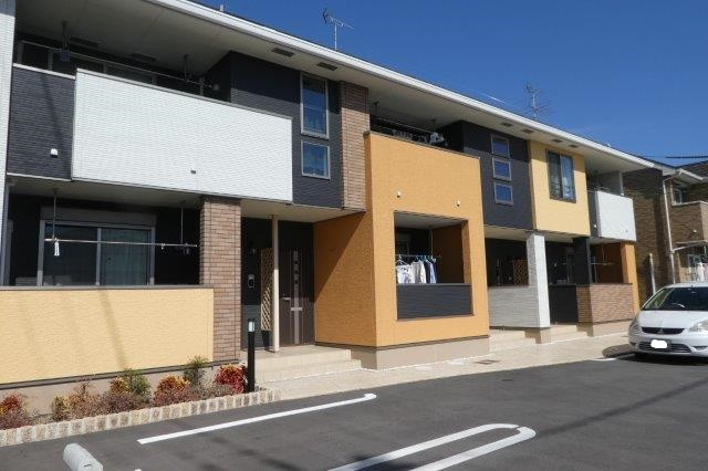 倉敷市茶屋町のアパートの外観