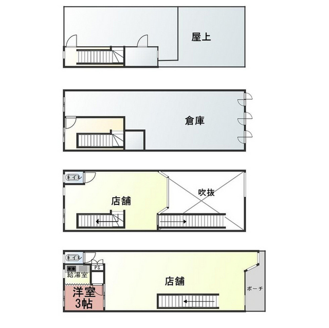 神田町2丁目店舗事務所の間取り