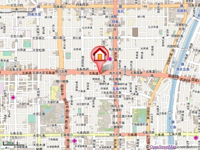 ランドマークシティ京都烏丸五条の地図