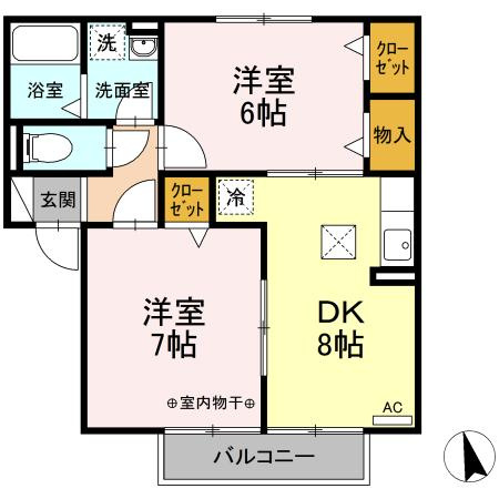 プレミール ボヌール Fの間取り