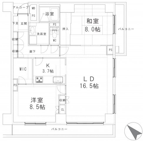 【その他】 | ライフコア押上 3F | 新築分譲時の間取りです。ここから生まれ変わりました。