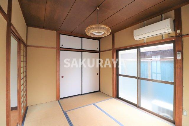 挽野方貸家の和室|現況と異なる場合があります。