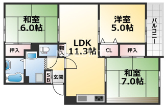 【間取り】 | イーストヒルズ平野