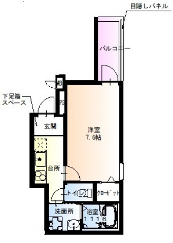 フジパレス今福西Ⅱ番館の間取り