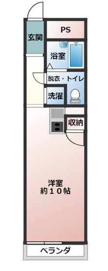 【間取り】 | 中区栄3丁目１Rマンション