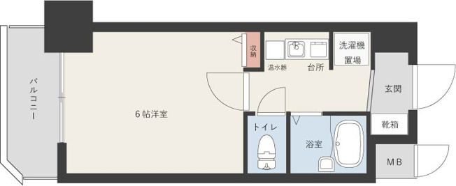 【間取り】 | パルメーラ山手 | 1K
