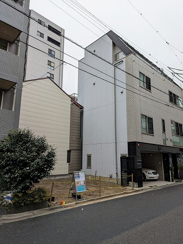 石原３丁目　建築条件なし整形地の外観|北西側から見た現地