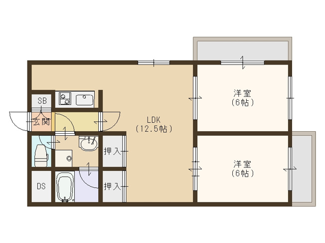 【間取り】 | パシフィック花園町