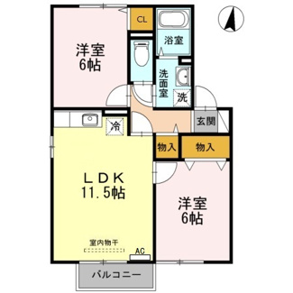 【間取り】 | グリーンベルズ　Ｃ