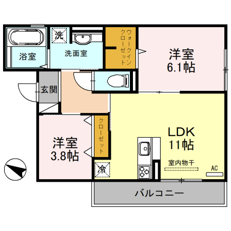 【間取り】 | エクセレント曙川東Ⅱ