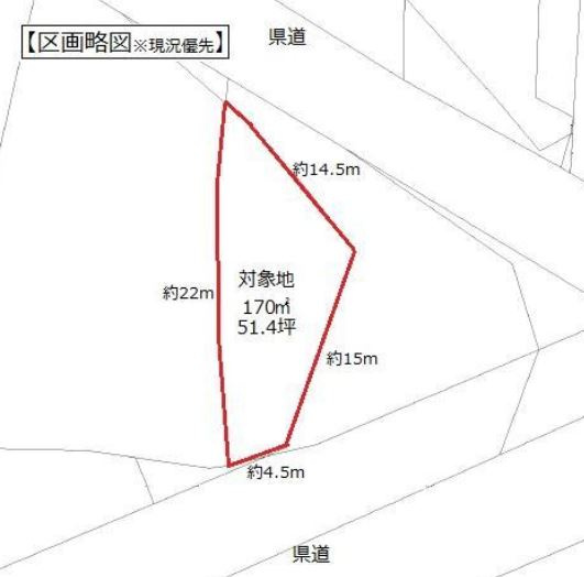 藤岡市下栗須　土地530の区画図