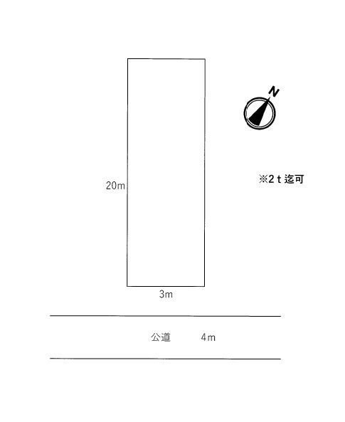 下坂部2丁目30-4青空ガレージ一括貸土地の区画図