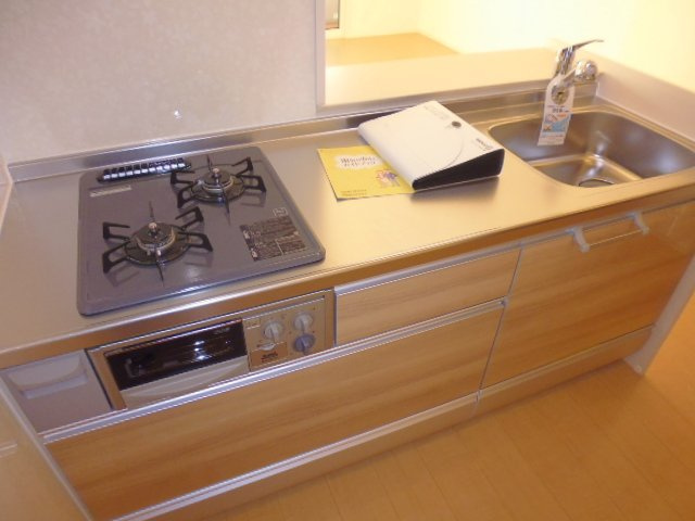 チェリーブロッサムＣのキッチン|２口ガスコンロ
