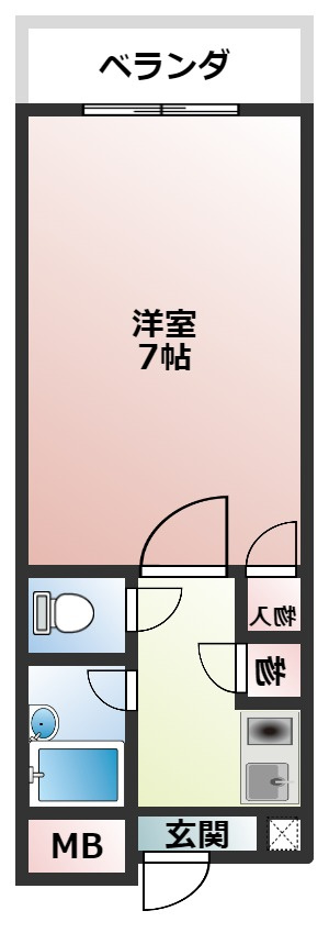 サウスビュウハイツの間取り|イメージ画像になります。