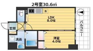 【間取り】 | La Douceur谷町旧ミラージュパレス谷町ブライト