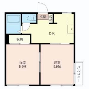 アーデンハイムの間取り|☆2面採光♪角住戸♪通風良好♪