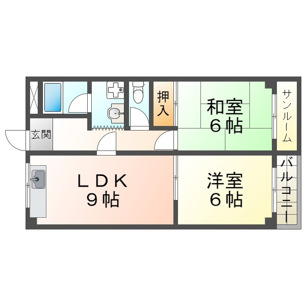 ハニーサイド塩屋の間取り