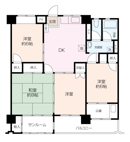 野庭団地634-5号棟の画像