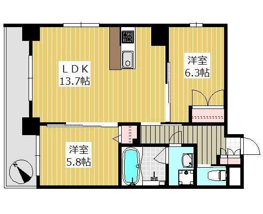 【間取り】 | ボヌール博多