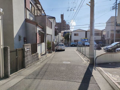【周辺】 | 灘区神前町2丁目　土地 | 幅員4.5ｍの前面道路に接道しています。